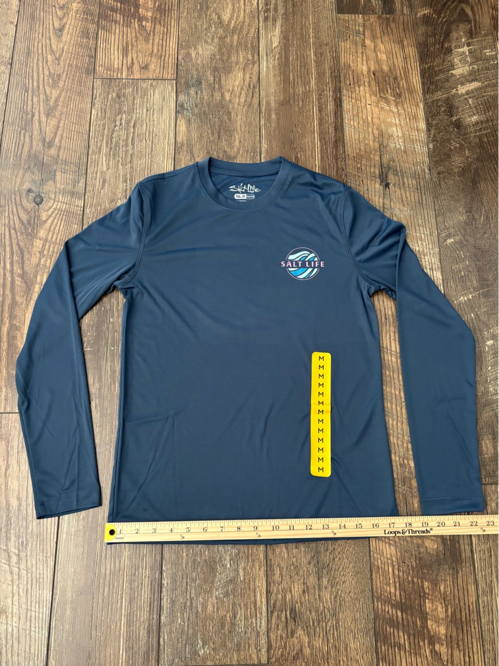 Salt Life NWT UV Performance Fishing Long Sleeve T Shirt Blue Men’s Size M - Picture 6 of 9